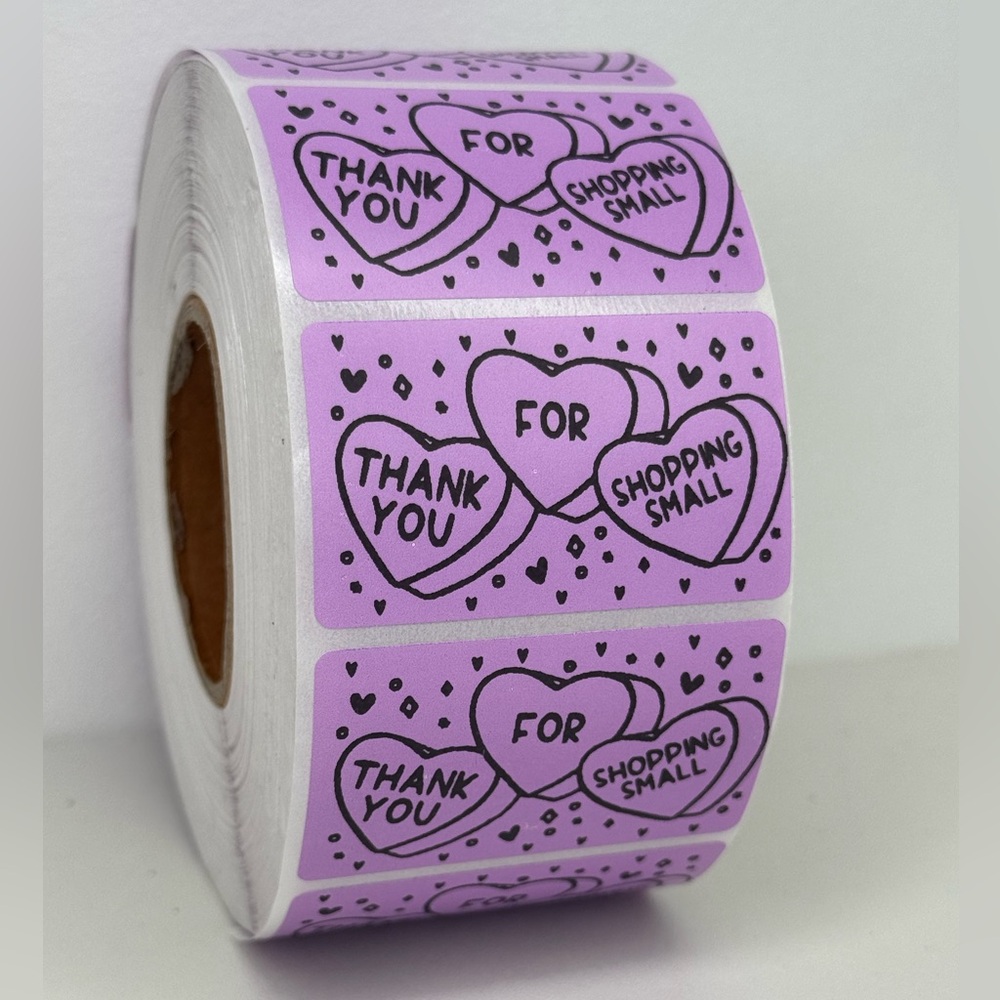 Thank You For Shopping Small, Valentine's Day Happy Mail Sticker, Heart Stickers - Picture 6 of 9